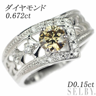 Pt900 ダイヤモンド リング 0.672ct D0.15ct(リング(指輪))