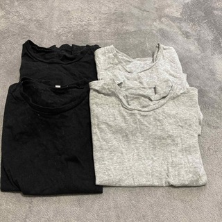 無地　Tシャツ　130  ブラック　グレー　半袖(Tシャツ/カットソー)