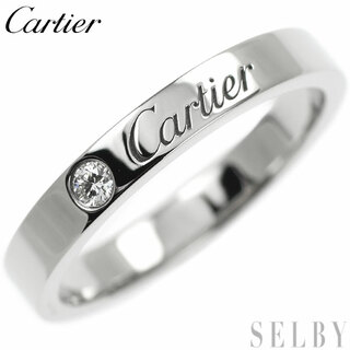 カルティエ(Cartier)のカルティエ Pt950 ダイヤモンド リング エングレーブド 52号(リング(指輪))