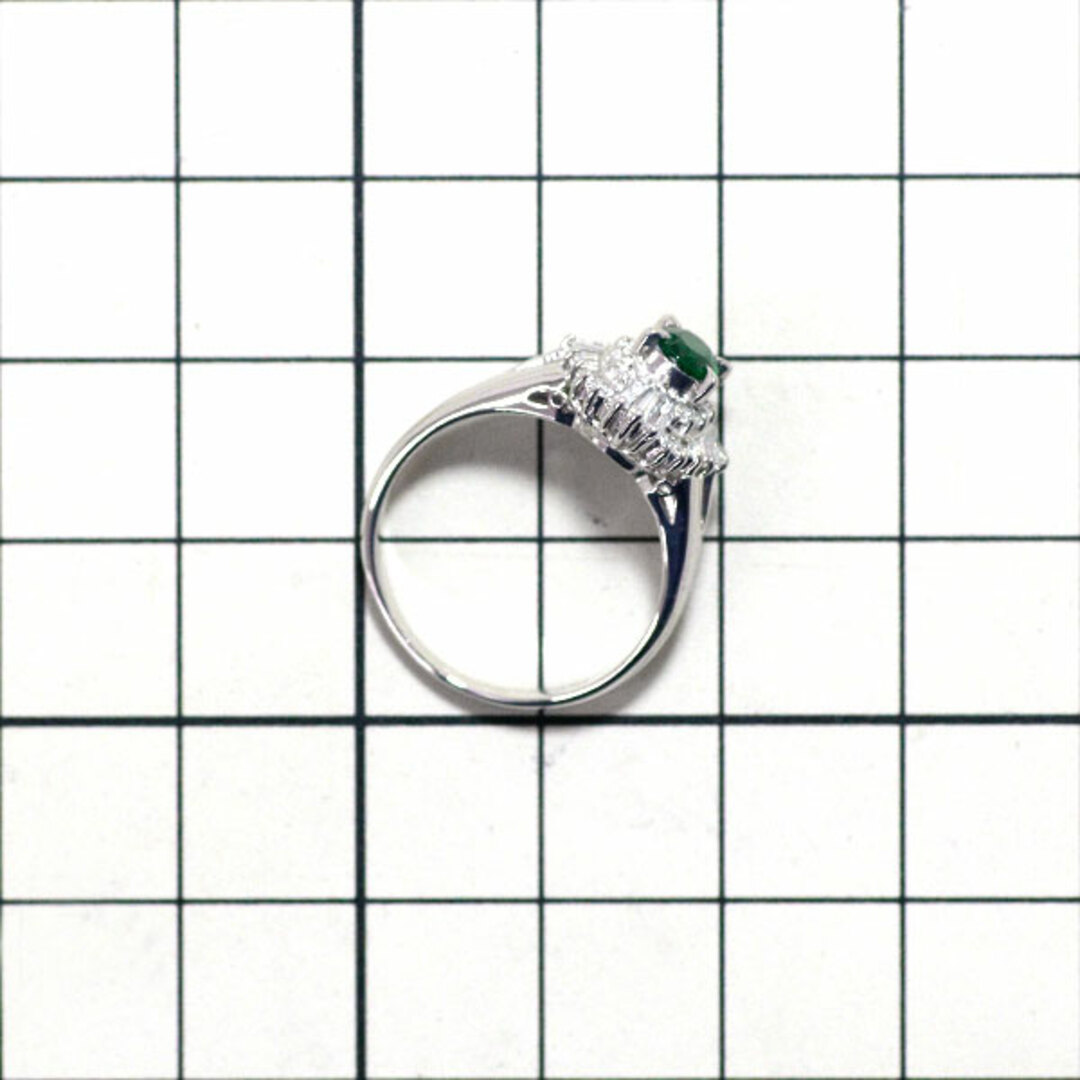 Pt900 グリーンガーネット ダイヤモンド リング 0.40ct D0.33ct レディースのアクセサリー(リング(指輪))の商品写真