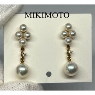 ミキモト(MIKIMOTO)のミキモト K18 パール ダイヤ ピアス(ピアス)