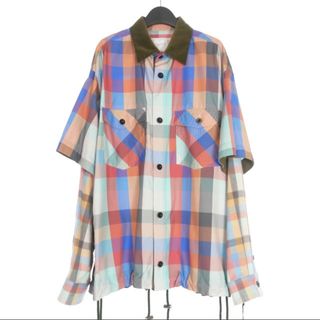 サカイ(sacai)のサカイ sacai 22AW チェック柄 レイヤードシャツ 長袖 4 マルチ(シャツ)