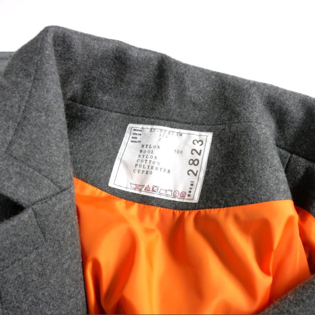 sacai(サカイ)のサカイ sacai 22AW ハイブリッドコート ドッキング 2 グレー メンズのジャケット/アウター(その他)の商品写真