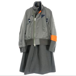 サカイ(sacai)のサカイ sacai 22AW ハイブリッドコート ドッキング 2 グレー(その他)