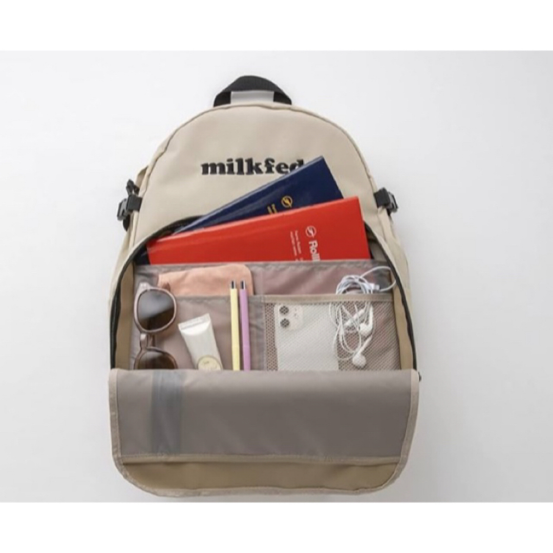 MILKFED.(ミルクフェド)の【新品・未使用品】milkfed. ビッグサイズ　バックパック　ベージュ レディースのバッグ(リュック/バックパック)の商品写真