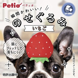Petio - 【ペット】のせぐるみ いちご 犬 猫 ペット用おもちゃ のせるだけ ペティオ