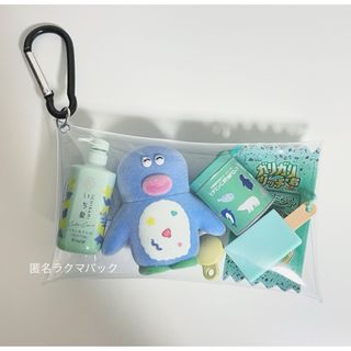 新品未使用。ガチャ詰めポーチ　ペンギン　むにゅ(キャラクターグッズ)