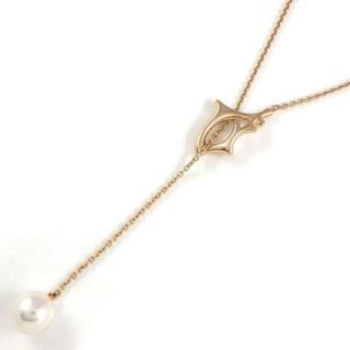 ミキモト(MIKIMOTO)のミキモト MIKIMOTO ネックレス Yシェイプ スウィング ドロップ 1ポイント パール 7.5mm珠 K18PG 【中古】(ネックレス)