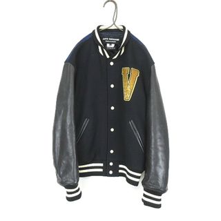 ジュンヤワタナベ(JUNYA WATANABE)のJUNYA WATANABE VERSACE チェック切替 スタジャン 黒 S(その他)