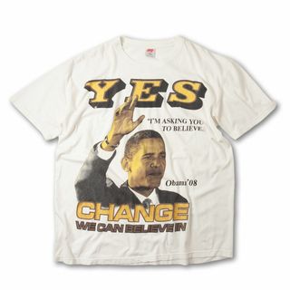 2008年 バラクオバマ 選挙 Tシャツ OBAMA 大統領(Tシャツ/カットソー(半袖/袖なし))