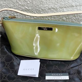 グッチ(Gucci)のGUCCI ボートポシェット ミニバック エナメル パテント (ショルダーバッグ)