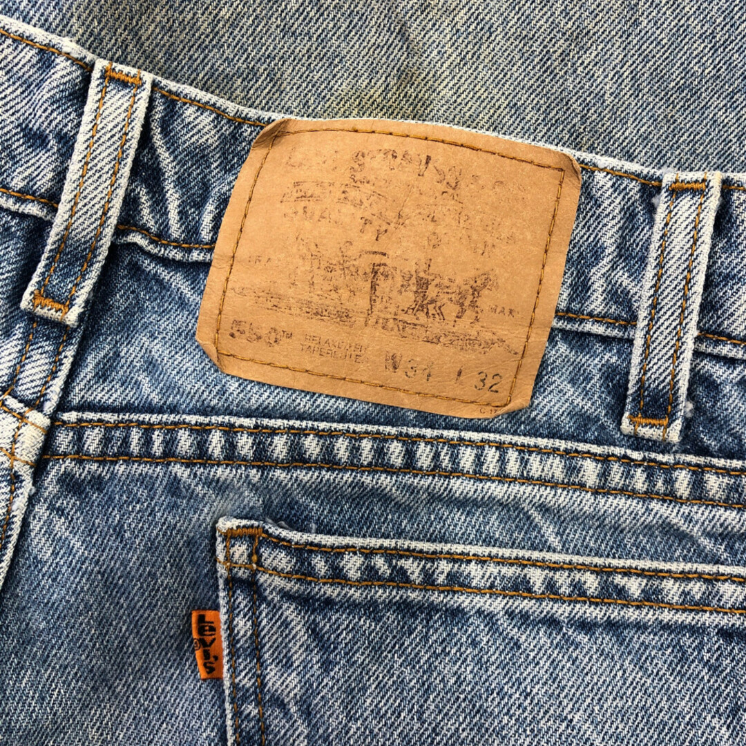 Levi's(リーバイス)のLevi's リーバイス 550 デニムパンツ アメカジ オレンジタブ ブルー (メンズ W34 L32) 中古 古着 Q2463 メンズのパンツ(デニム/ジーンズ)の商品写真