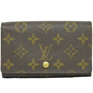 ルイヴィトン(LOUIS VUITTON)の本物 ルイヴィトン LOUIS VUITTON LV ポルトモネ ビエ トレゾール モノグラム 折財布 コンパクトウォレット ブラウン M61730 ビトン 財布 ウォレット 中古(財布)