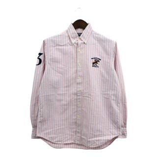 ポロラルフローレン(POLO RALPH LAUREN)のPolo by Ralph Lauren ポロ ラルフローレン ビッグポニー ボタンダウン 長袖シャツ ストライプ ピンク (メンズ M) 中古 古着 Q2502(シャツ)