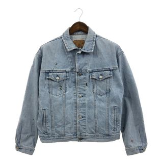 ギャップ(GAP)の90年代 カナダ製 GAP ギャップ デニムジャケット アメカジ ブルー (メンズ L) 中古 古着 Q2499(Gジャン/デニムジャケット)