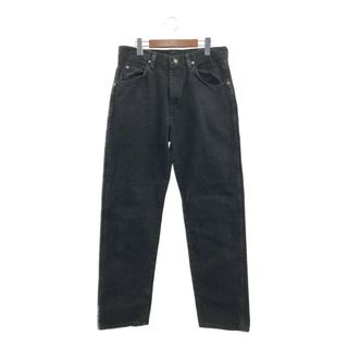 ラングラー(Wrangler)のWrangler ラングラー デニムパンツ アメカジ ブラック (メンズ 34×32) 中古 古着 Q2505(デニム/ジーンズ)