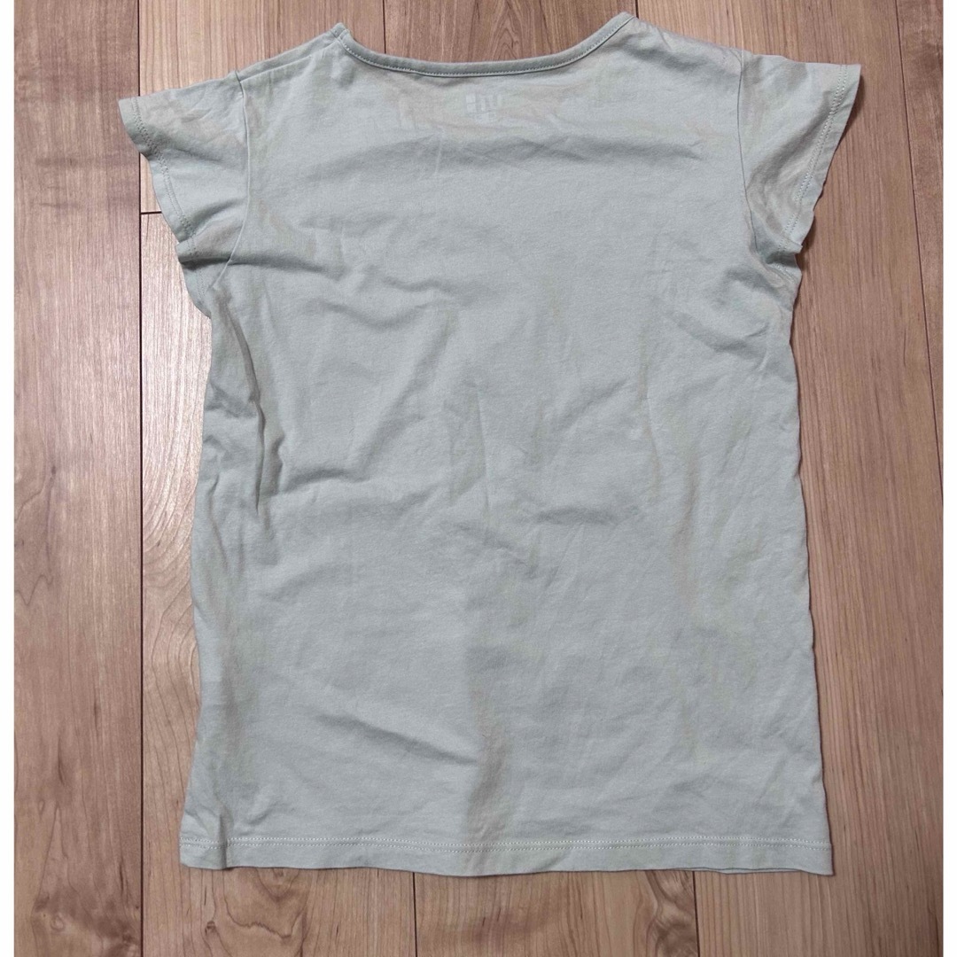 UNIQLO(ユニクロ)のユニクロ☆Tシャツ 半袖 猫 キッズ/ベビー/マタニティのキッズ服女の子用(90cm~)(Tシャツ/カットソー)の商品写真