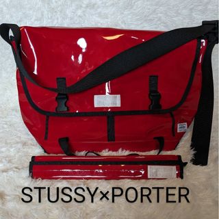 STUSSY - 【ダブルネーム】STUSSY PORTER　エナメル　メッセンジャーバッグ