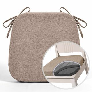 【色: ブラウン】HAVARGO 座布団 椅子用 低反発+高反発 二層構造 椅子(クッション)