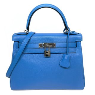 エルメス(Hermes)のエルメス ケリー28 トゴ バッグ トートバッグ ショルダーバッグ ブルーザンジバル ブルー(トートバッグ)