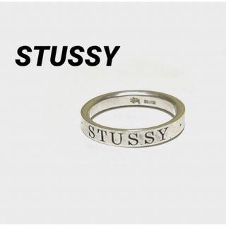 ステューシー(STUSSY)のSTUSSYステューシー/ SILVER ロゴ リング約16号位(リング(指輪))