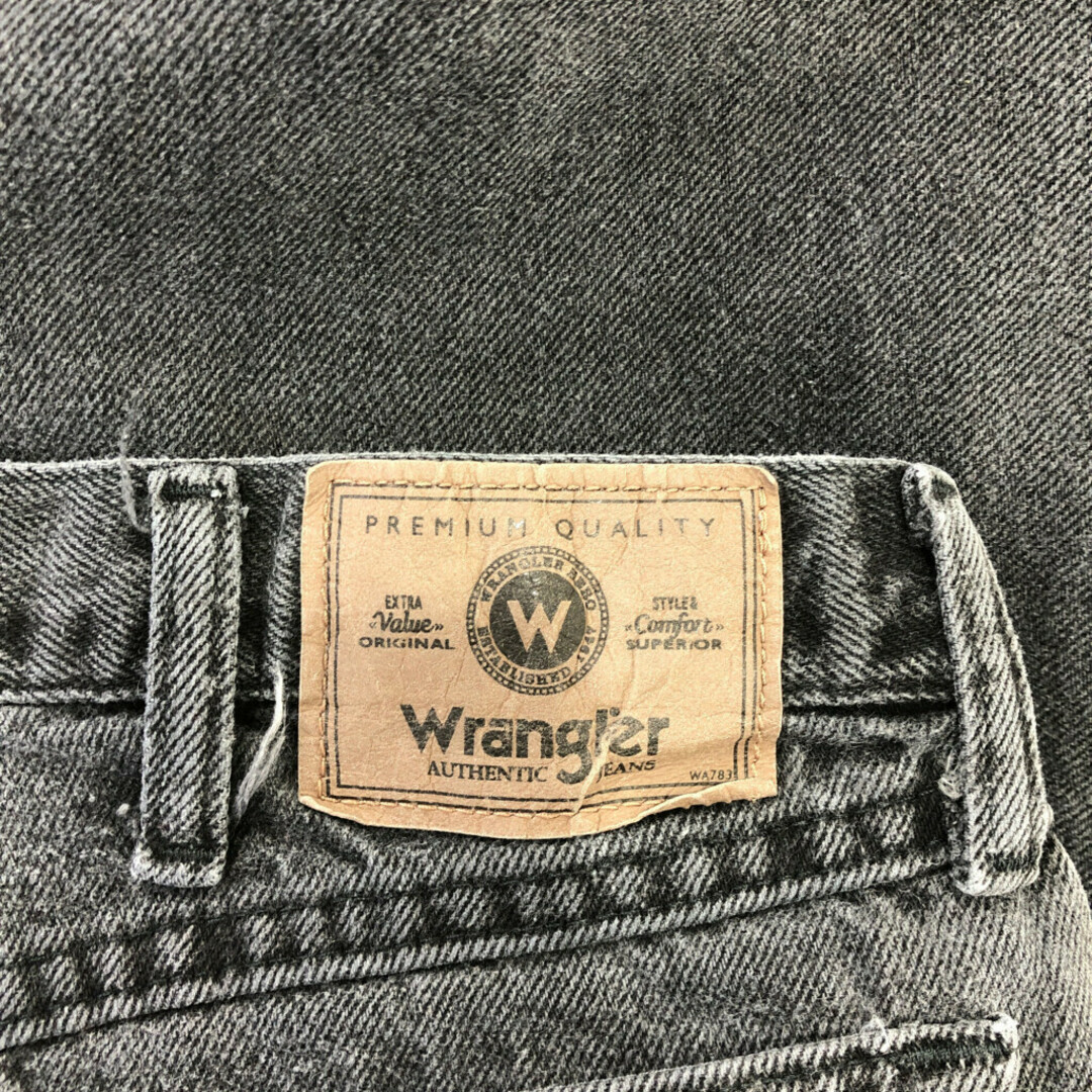 Wrangler(ラングラー)のWrangler ラングラー デニムパンツ アメカジ ダークグレー (メンズ 34×30) 中古 古着 Q2527 メンズのパンツ(デニム/ジーンズ)の商品写真