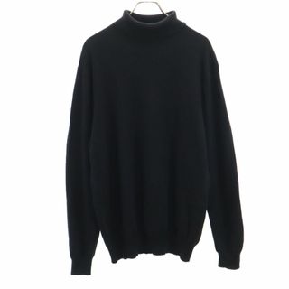 ユニクロ(UNIQLO)のユニクロ カシミヤ100％ 長袖 タートルネック セーター XL ブラック UNIQLO ニット メンズ 古着 【240329】(ニット/セーター)