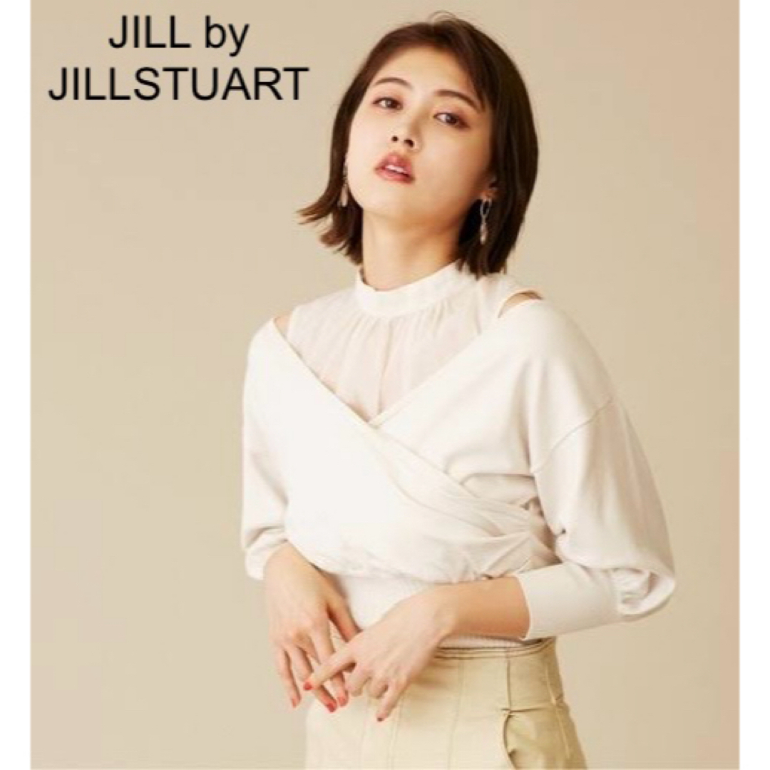 JILL by JILLSTUART(ジルバイジルスチュアート)のJILL by JILLSTUART 楊柳ドッキングニットトップス レディースのトップス(ニット/セーター)の商品写真