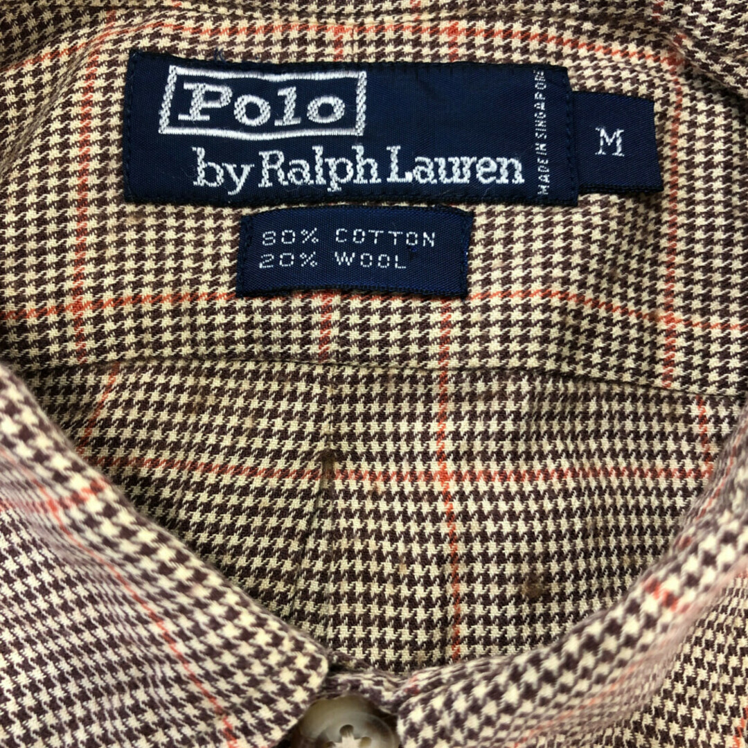 POLO RALPH LAUREN(ポロラルフローレン)のPolo by Ralph Lauren ポロ ラルフローレン 長袖シャツ チェック ブラウン (メンズ M) 中古 古着 Q2554 メンズのトップス(シャツ)の商品写真