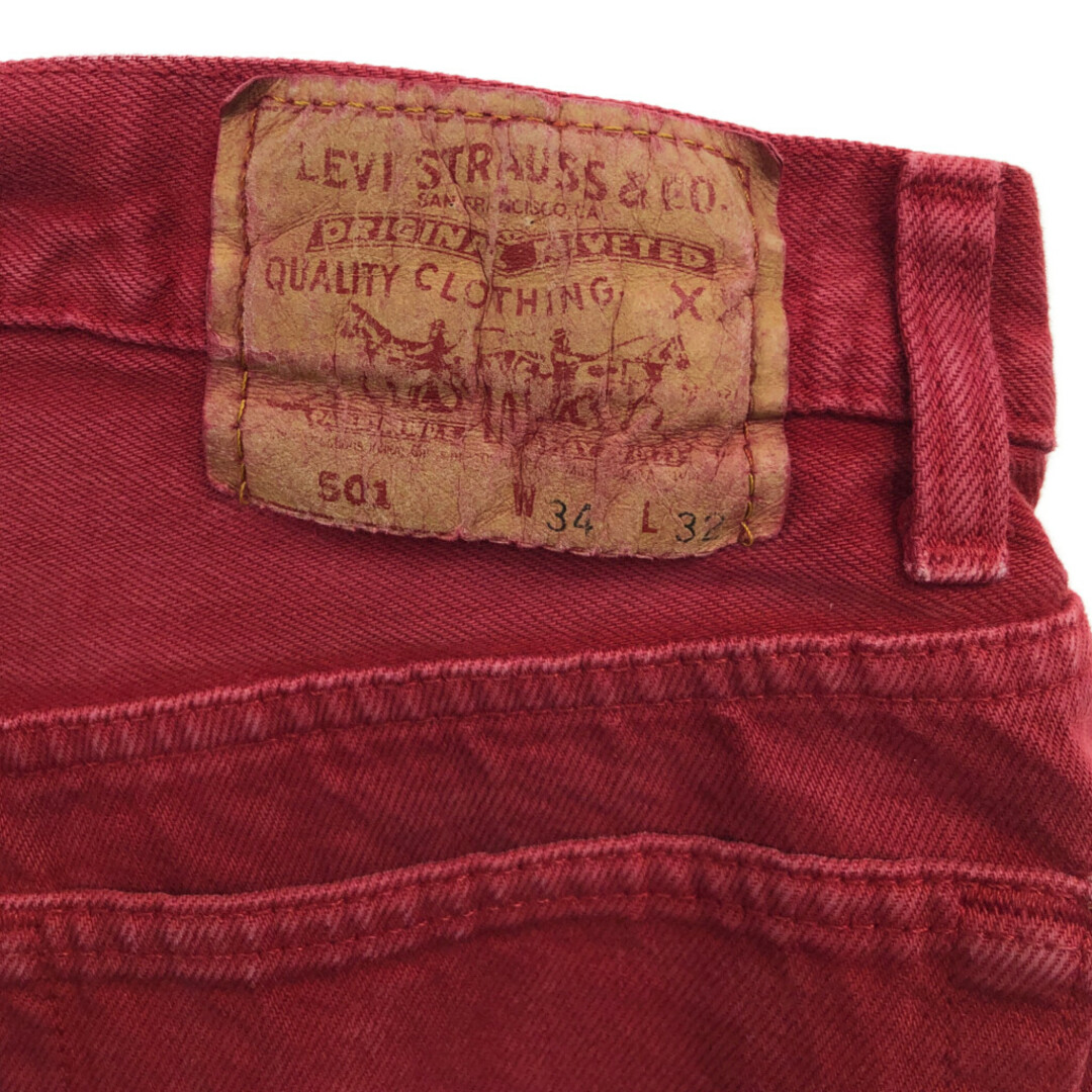 Levi's(リーバイス)の80年代 USA製 Levi's リーバイス 501XX パンツ アメカジ レッド (メンズ W34L32) 中古 古着 Q2558 メンズのパンツ(その他)の商品写真