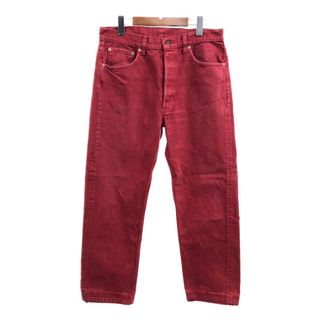 リーバイス(Levi's)の80年代 USA製 Levi's リーバイス 501XX パンツ アメカジ レッド (メンズ W34L32) 中古 古着 Q2558(その他)