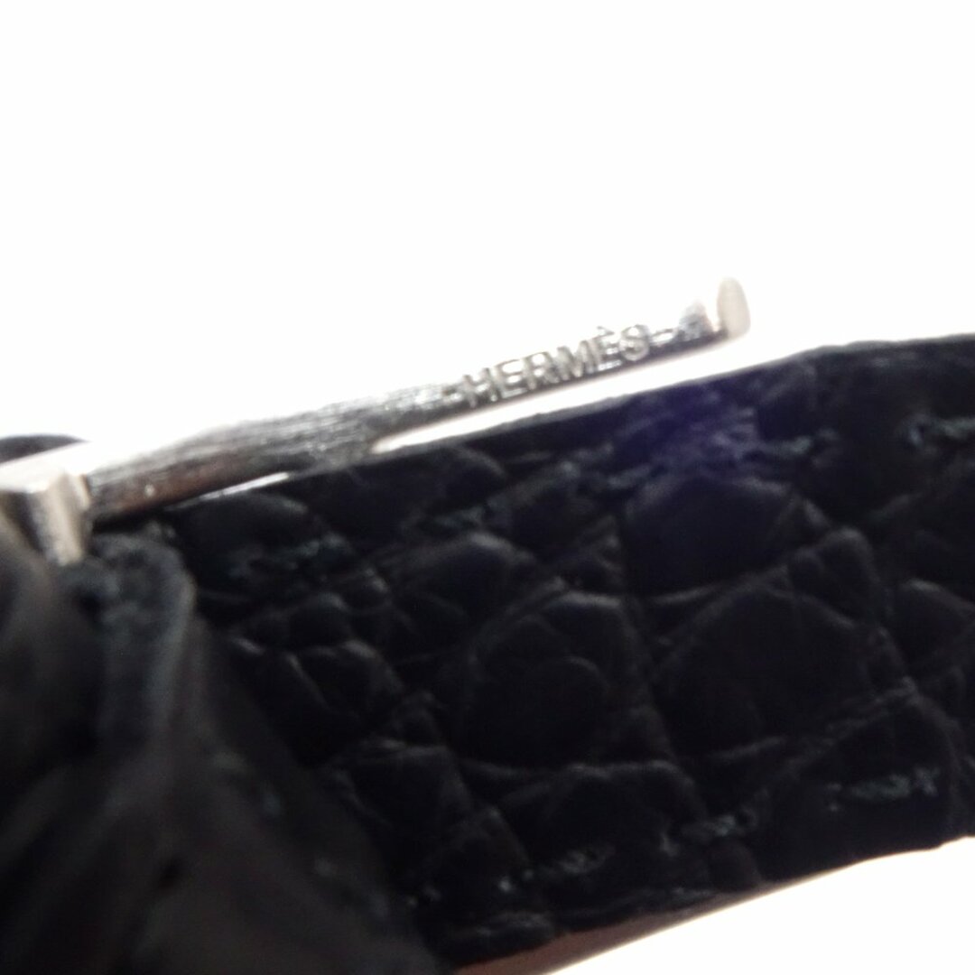 Hermes(エルメス)のHERMES エルメス 手袋 グローブ サイズ9 アリゲーターマット ブラック/180343 ☆未使用 レディースのファッション小物(手袋)の商品写真