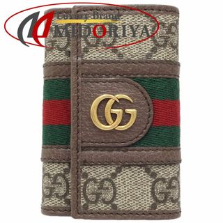 Gucci - GUCCI グッチ キーケース GGスプリーム オフィディア 603732 キャンバスxレザー  ベージュ ブラウン/180354【中古】