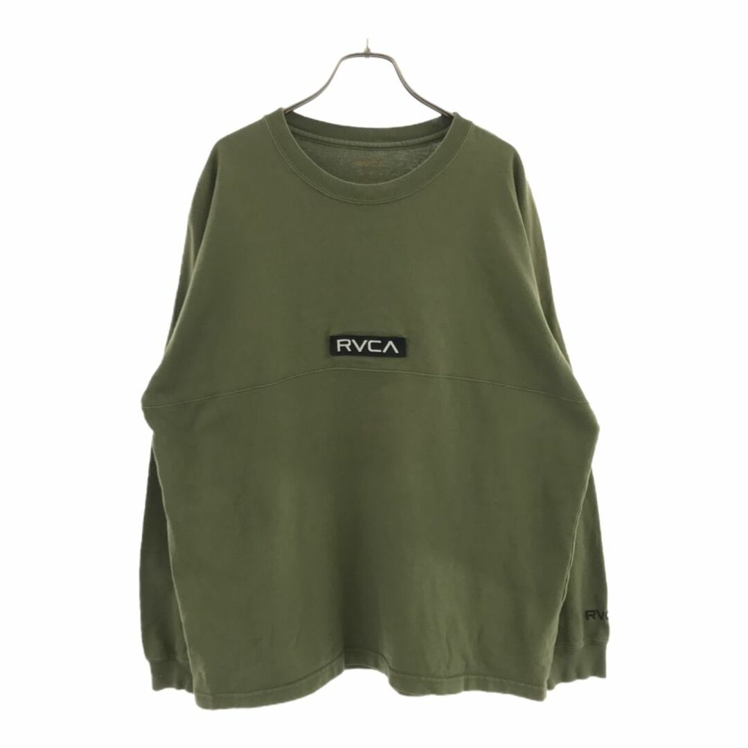 RVCA(ルーカ)のルーカ 長袖 Tシャツ M グリーン系 RVCA ロンT メンズ 古着 【240329】 メンズのトップス(Tシャツ/カットソー(七分/長袖))の商品写真