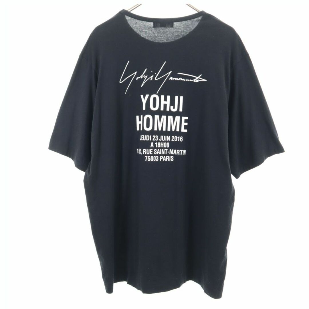 Yohji Yamamoto(ヨウジヤマモト)のヨウジヤマモト 日本製 半袖 Tシャツ 3 ブラック Yohji Yamamoto POUR HOMME メンズ 古着 【240329】 メール便可 メンズのトップス(Tシャツ/カットソー(半袖/袖なし))の商品写真