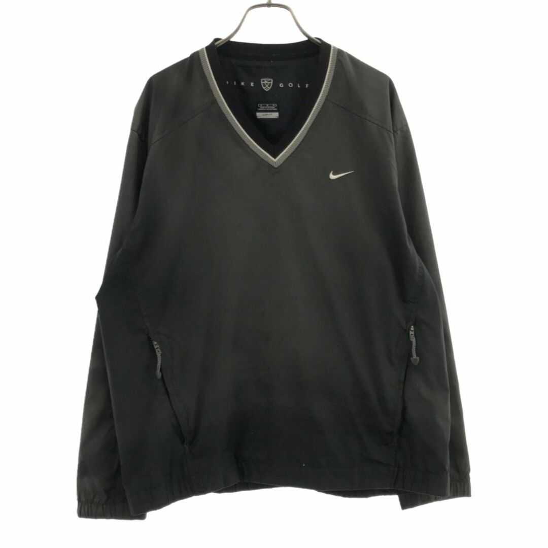 NIKE(ナイキ)のナイキゴルフ ゴルフ 長袖 スニードジャック ウェア M ブラック NIKE GOLF メンズ 古着 【240329】 スポーツ/アウトドアのゴルフ(ウエア)の商品写真