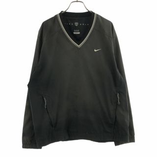 ナイキ(NIKE)のナイキゴルフ ゴルフ 長袖 スニードジャック ウェア M ブラック NIKE GOLF メンズ 古着 【240329】(ウエア)