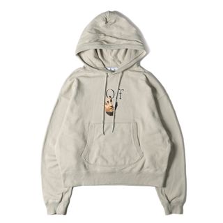 OFF-WHITE - OFF-WHITE オフホワイト パーカー サイズ:XL 21AW カラヴァッジオ プリント スウェットパーカー CARAV HAND OVER FLATLOCK HOODIE ベージュ トップス フーディー【メンズ】【中古】