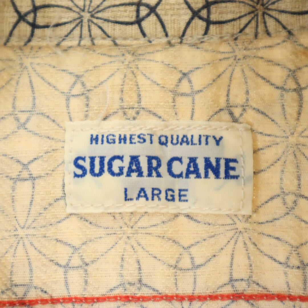 Sugar Cane(シュガーケーン)のシュガーケーン 東洋エンタープライズ 総柄 半袖 シャツ L ベージュ系 SUGAR CANE メンズ 古着 【240329】 メンズのトップス(シャツ)の商品写真