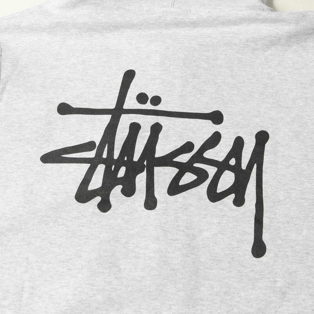 STUSSY(ステューシー)の美品 STUSSY ステューシー パーカー サイズ:XL ストックロゴ フルジップ スウェットパーカー ヘザーグレー トップス フーディー 【メンズ】【中古】 メンズのトップス(パーカー)の商品写真