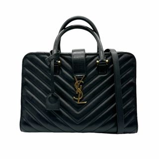 サンローラン(Saint Laurent)のサンローラン SAINT LAURENT ハンドバッグ ショルダーバッグ レザー ブラック ゴールド レディース 357397 送料無料【中古】 z0346(ハンドバッグ)