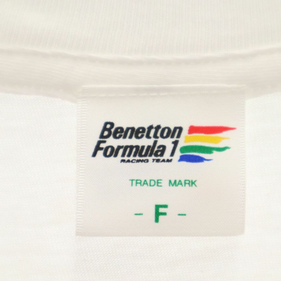 ベネトンフォーミュラワン プリント 半袖 Tシャツ F ホワイト Benetton Formula 1 メンズ 古着 【240329】 メール便可 メンズのトップス(Tシャツ/カットソー(半袖/袖なし))の商品写真