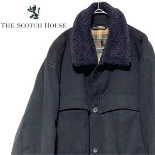 THE SCOTCH HOUSE - The Scotch House 中綿入りコート 襟ボア ジャケット 裏チェック