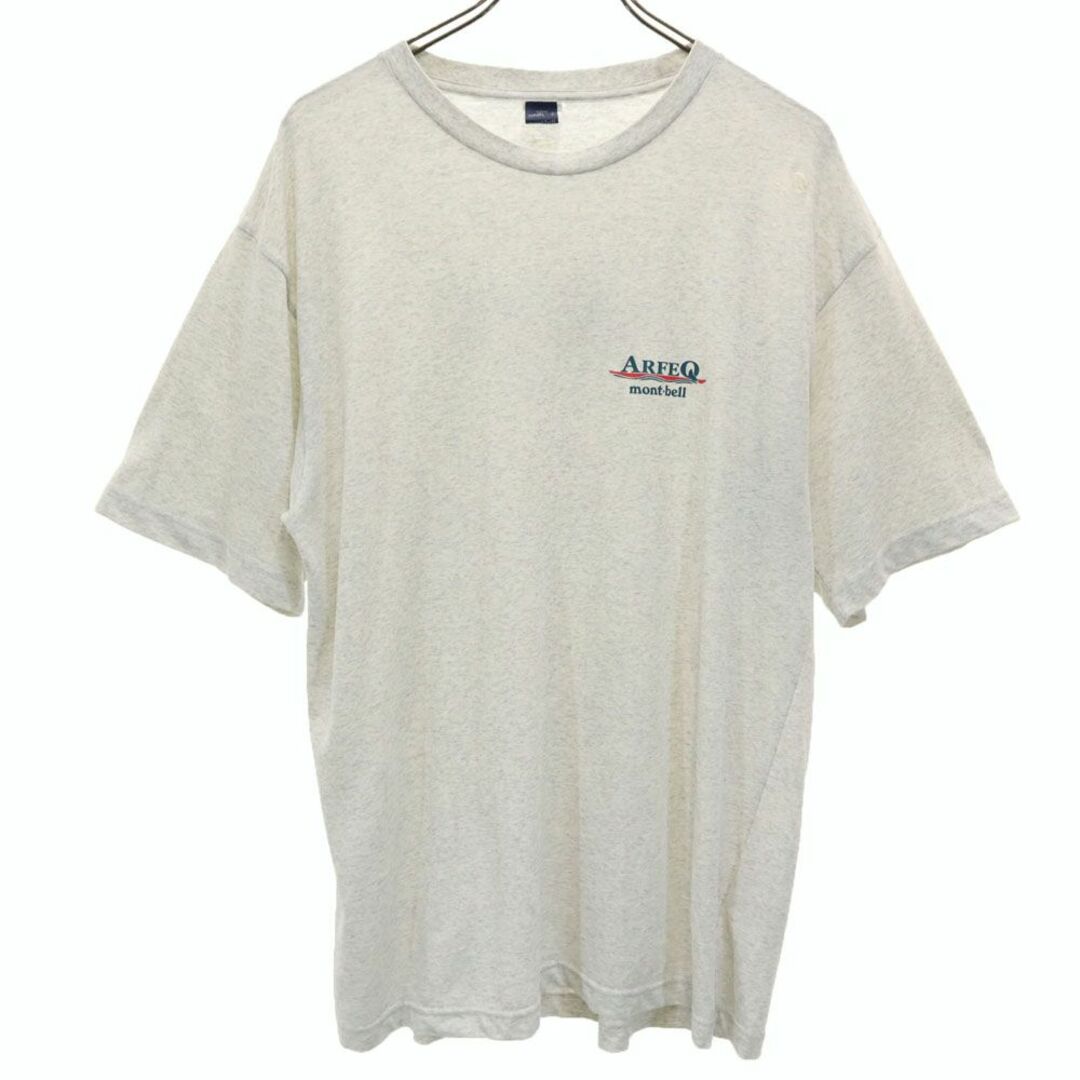 mont bell(モンベル)のモンベル 日本製 アウトドア バックプリント 半袖 Tシャツ XL グレー mont-bell メンズ 古着 【240329】 メール便可 メンズのトップス(Tシャツ/カットソー(半袖/袖なし))の商品写真