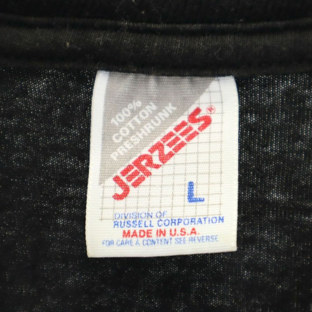 JERZEES(ジャージーズ)のジャージーズ 80s USA製 ヴィンテージ ディズニー ミッキーマウス プリント 半袖 Tシャツ L ブラック JERZEES メンズ 古着 【240329】 メール便可 メンズのトップス(Tシャツ/カットソー(半袖/袖なし))の商品写真