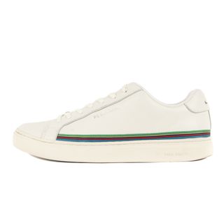 ポールスミス(Paul Smith)のPaul Smith ポールスミス サイズ:27.0cm シグネチャー ストライプ テープ レザースニーカー REX M2S REX37 FLEA 01 レックス PS ホワイト 白 US9 ローカット スニーカー シューズ 靴【メンズ】【中古】(スニーカー)