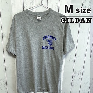 ギルタン(GILDAN)のUSA古着　GILDAN　Tシャツ　Mサイズ　グレー　バスケットボール　ドライ(Tシャツ/カットソー(半袖/袖なし))