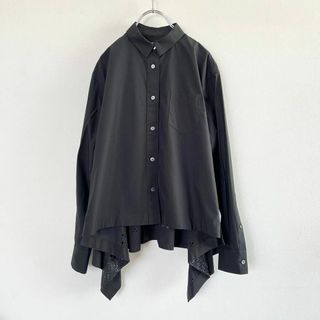 サカイ(sacai)のサカイ バンダナ オパール シャツ 長袖 ブラック レース ペイズリー 黒(シャツ/ブラウス(長袖/七分))