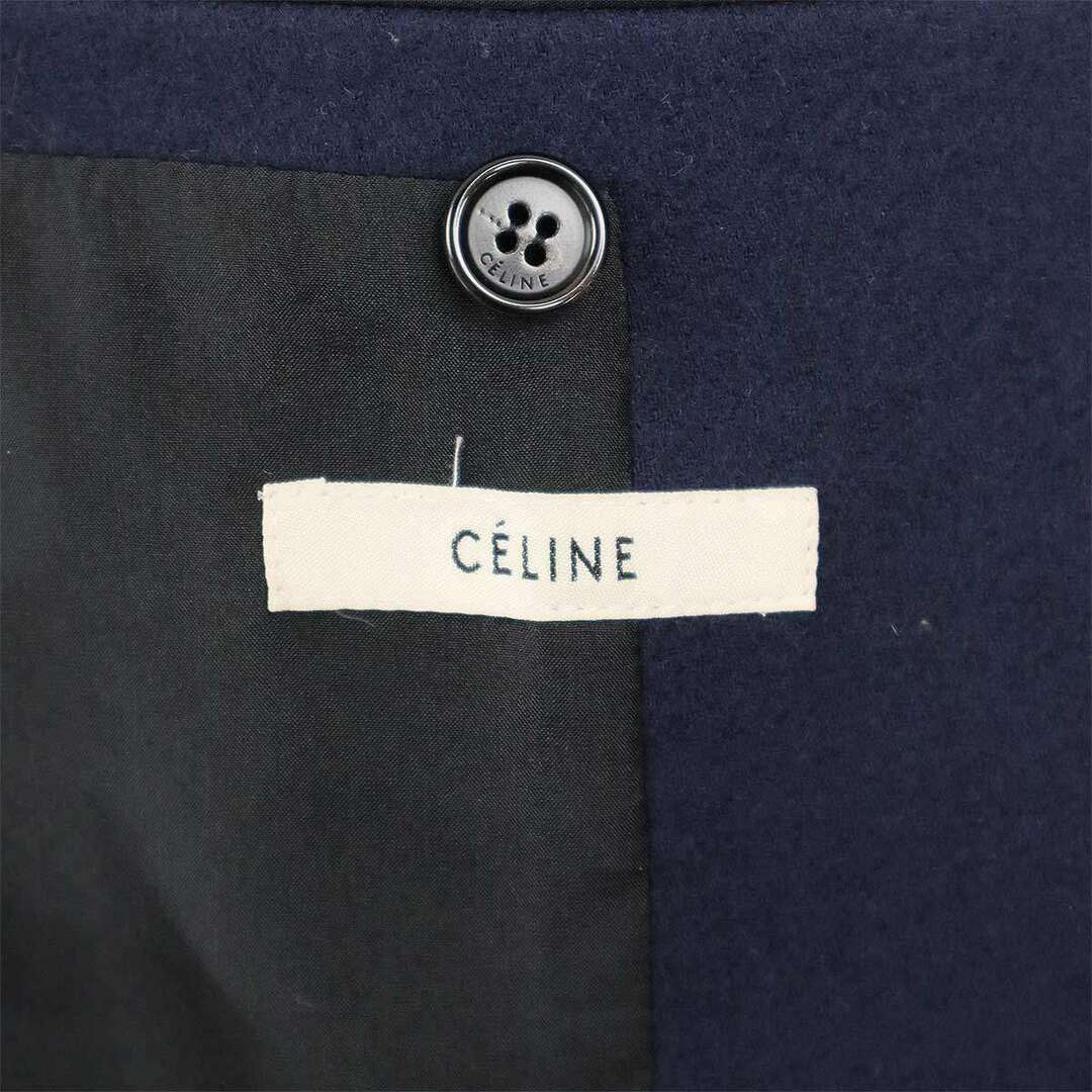 celine(セリーヌ)のCELINE セリーヌ フィービー期 メルトンクロンビーコート ネイビー 34 2 8H28 4154 レディースのジャケット/アウター(ロングコート)の商品写真