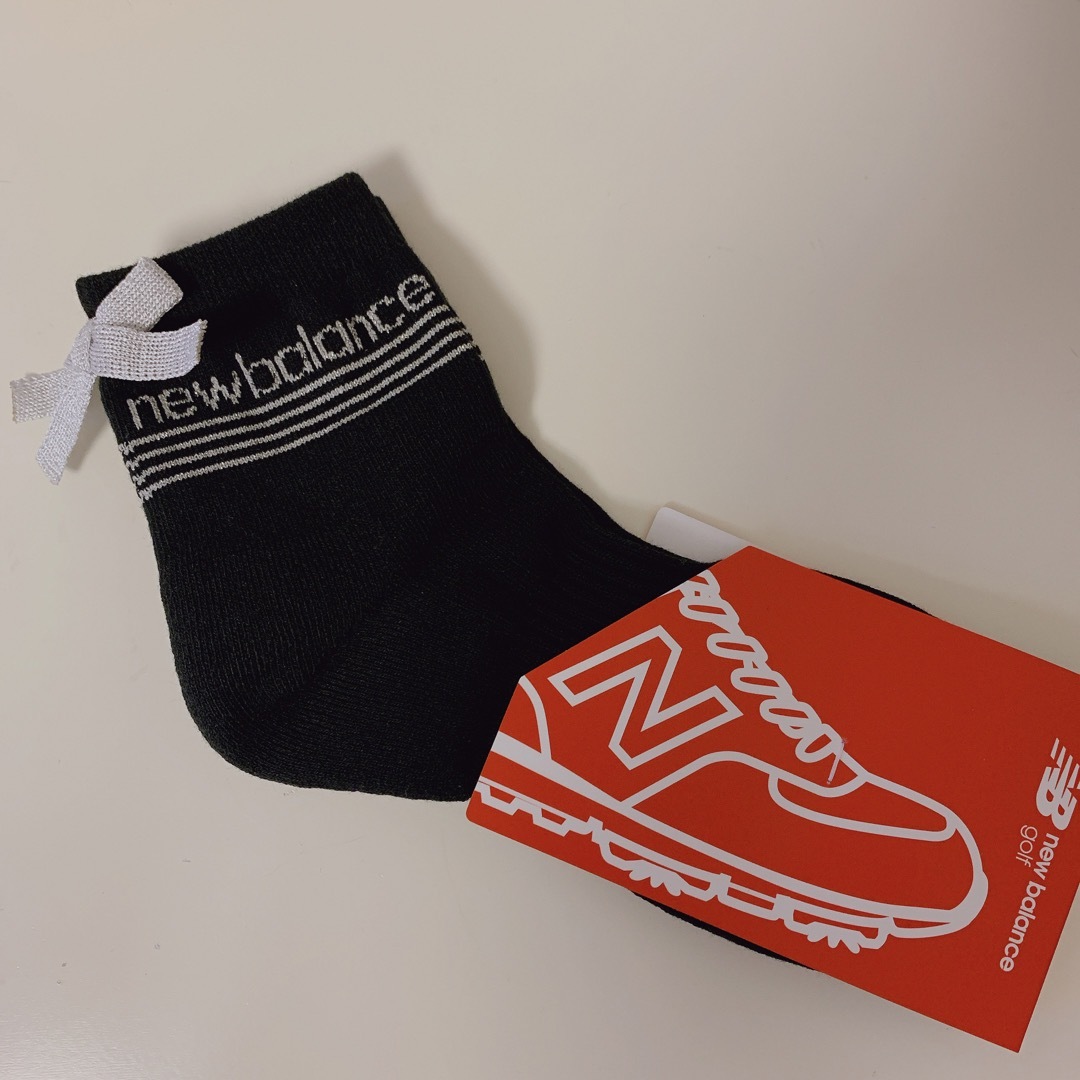 new balance golf(ニューバランスゴルフ)の New Balance Golf  レディス リボンソックス black スポーツ/アウトドアのゴルフ(ウエア)の商品写真